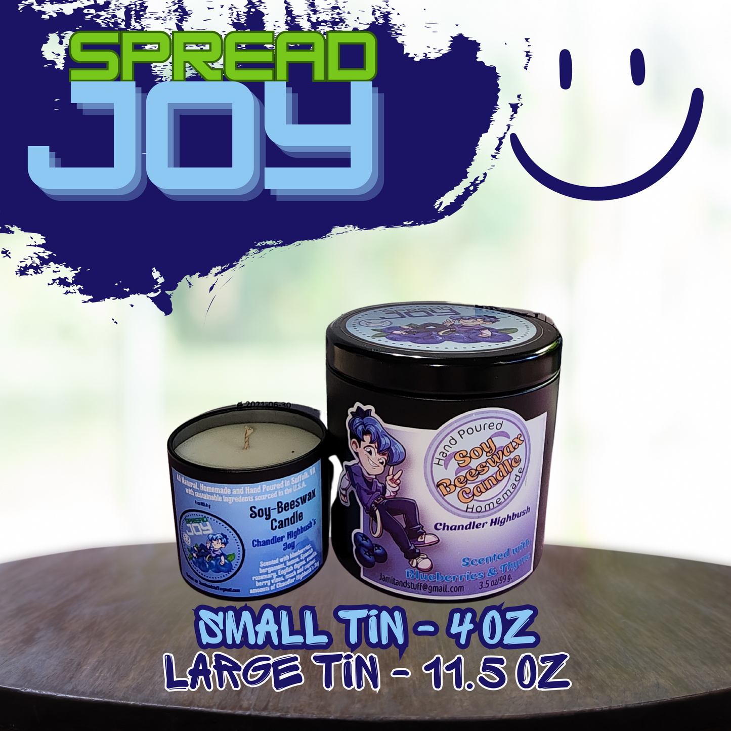 Small Tin -Joy Candle